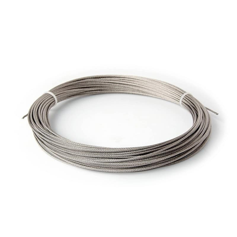 ALEKO Aircraft Galvanized Steel Cable Wire Rope - 1/16-Inch - 7 x 7 - 100 Feet