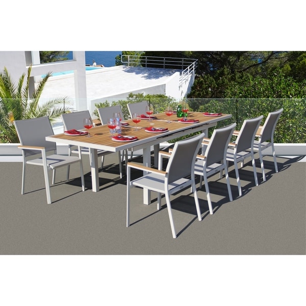 Essence 9 Pc Dining Set - Fabric color_Mouse Grey. Opens flyout.