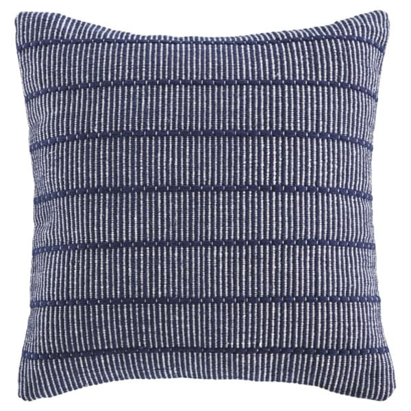 blue white striped cushions