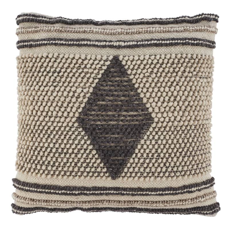 Ricker Woven Diamond Boho Throw Pillow
