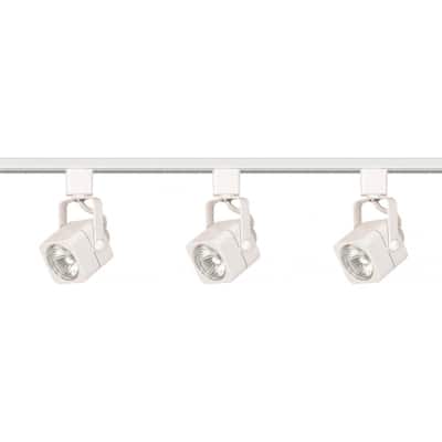 3-Light Track Kit Sq Line Volt Wh
