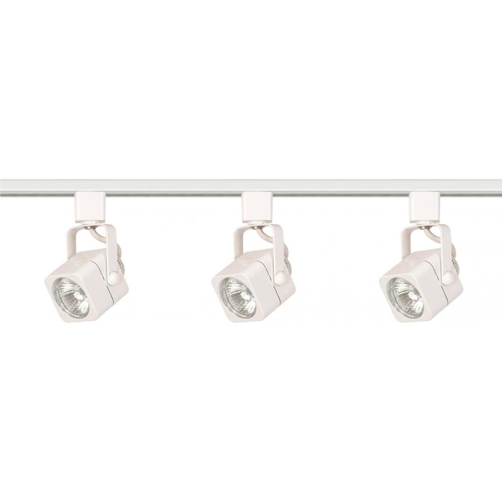 3-Light Track Kit Sq Line Volt Wh