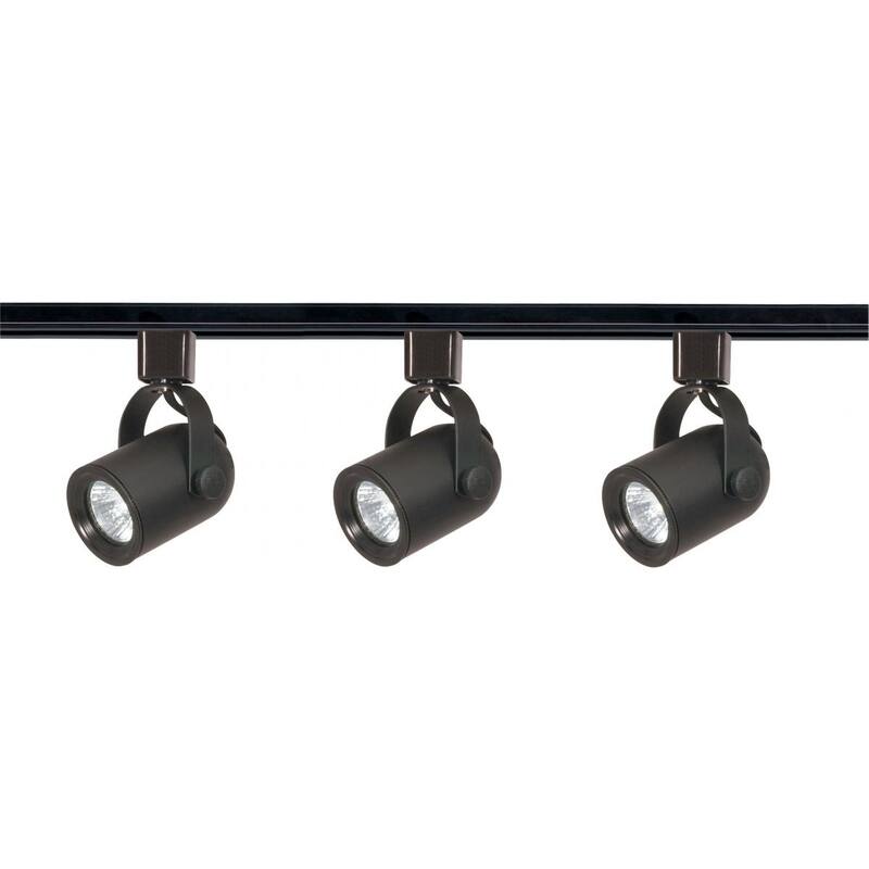 3-Light Track Kit Rdback Ln Volt Blk