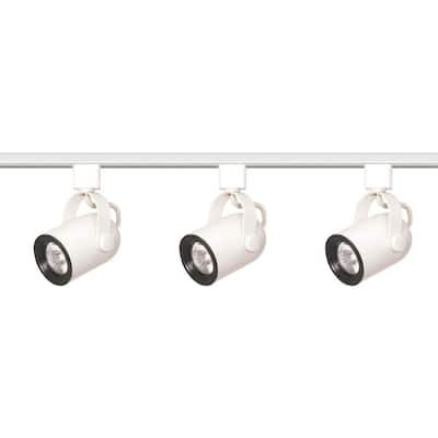 3-Light Track Kit Rdback Ln Volt Wht