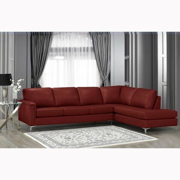 Shop Malibu Premium Top Grain Italian Leather Sectional Sofa On