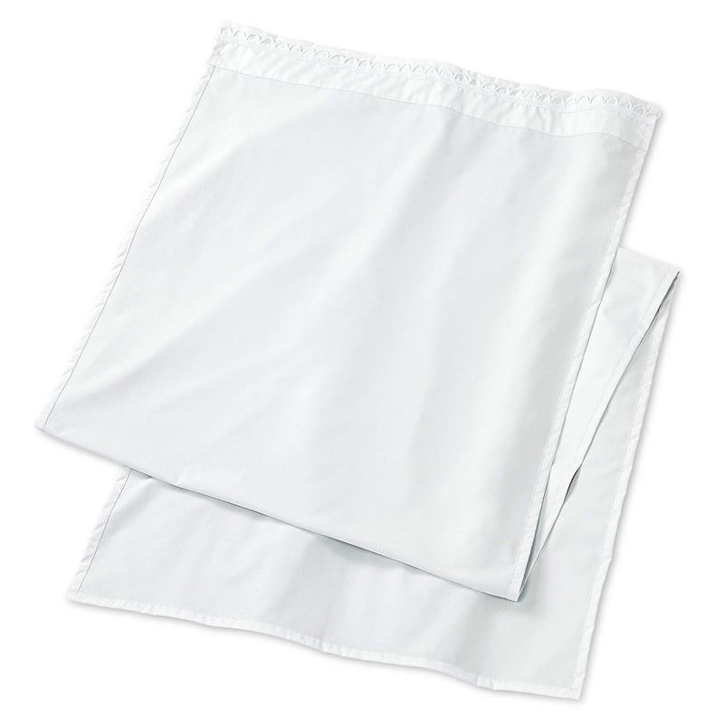 HLC.me White Thermal 100% Blackout Grommet Rod Pocket Curtain Liner Complete Darkness & Privacy - Set of 2