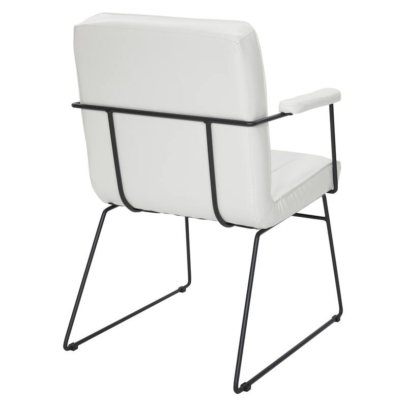 Carbon Loft Teigen Faux Leather Chair with Sled Base