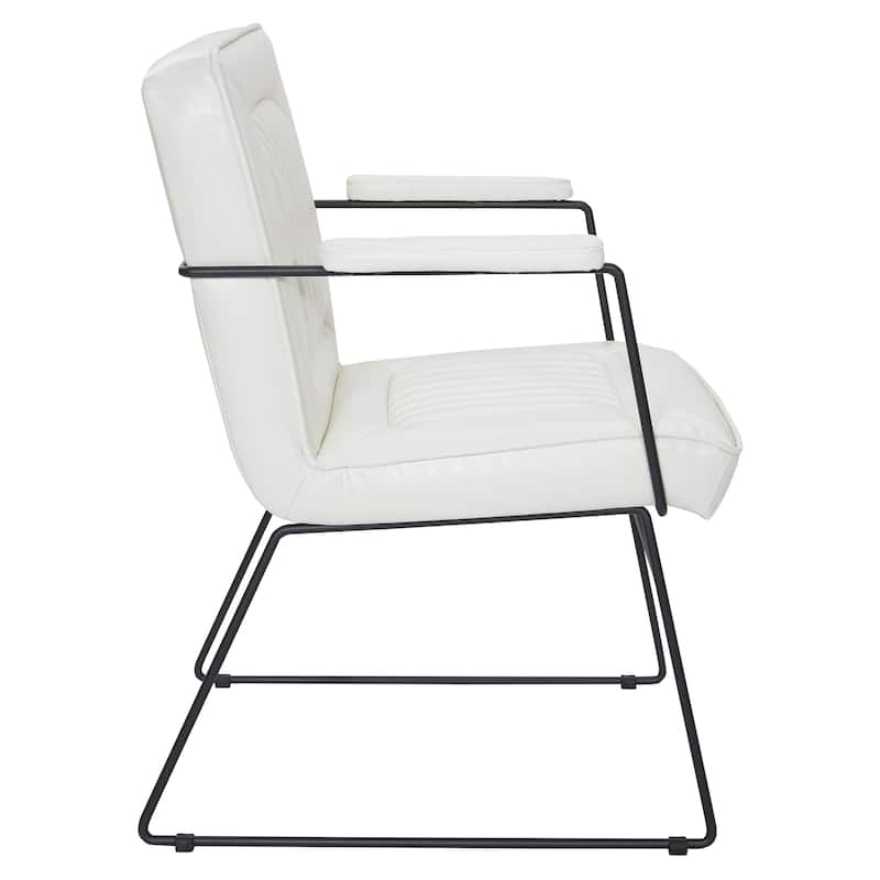 Carbon Loft Teigen Faux Leather Chair with Sled Base