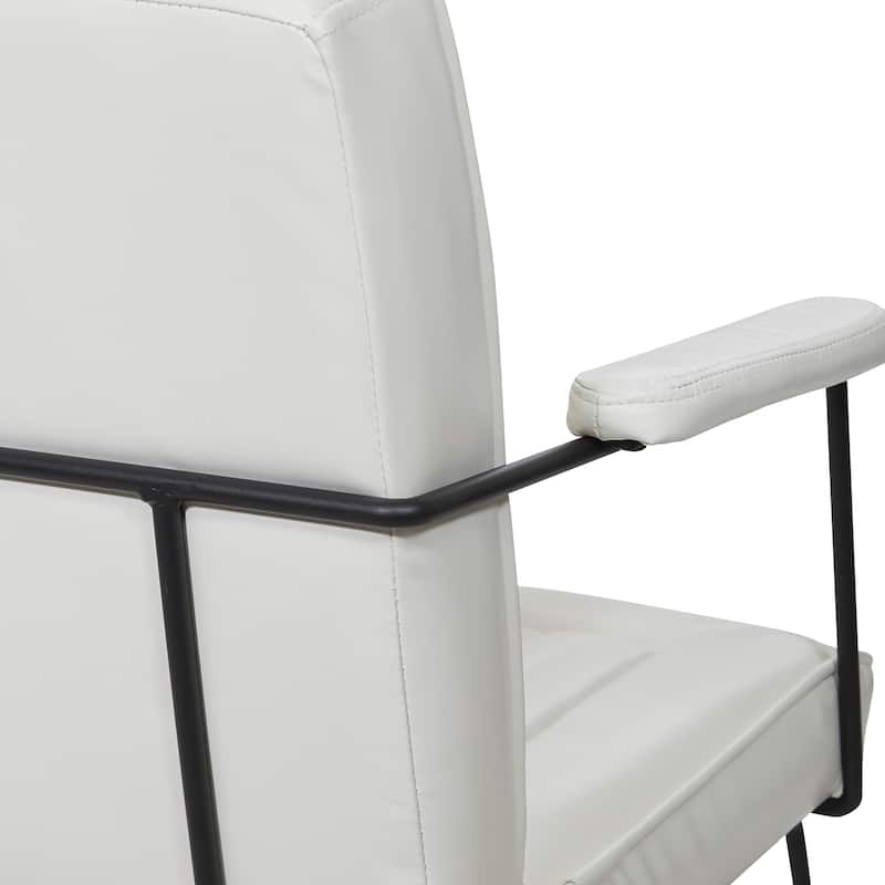 Carbon Loft Teigen Faux Leather Chair with Sled Base