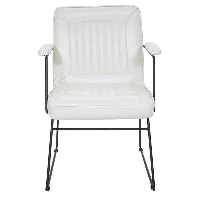 Carbon Loft Teigen Faux Leather Chair with Sled Base