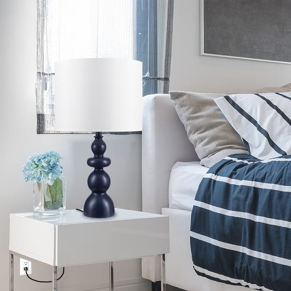 Shop The Curated Nomad Bourney 25 Inch Navy Blue Table Lamp