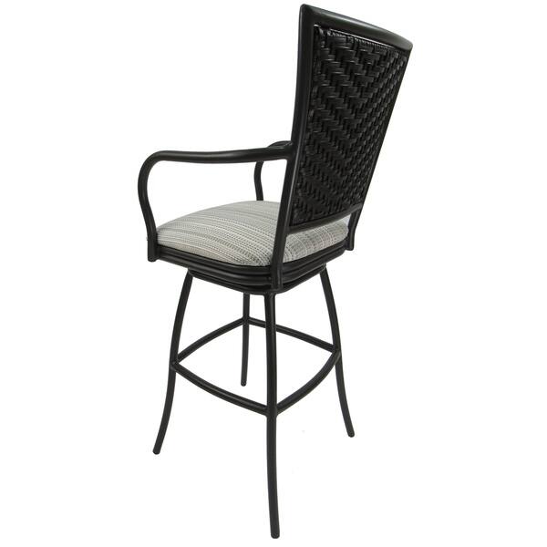 Shop Swivel 30 Bar Stool With Arms Erin Brown Powder Coated
