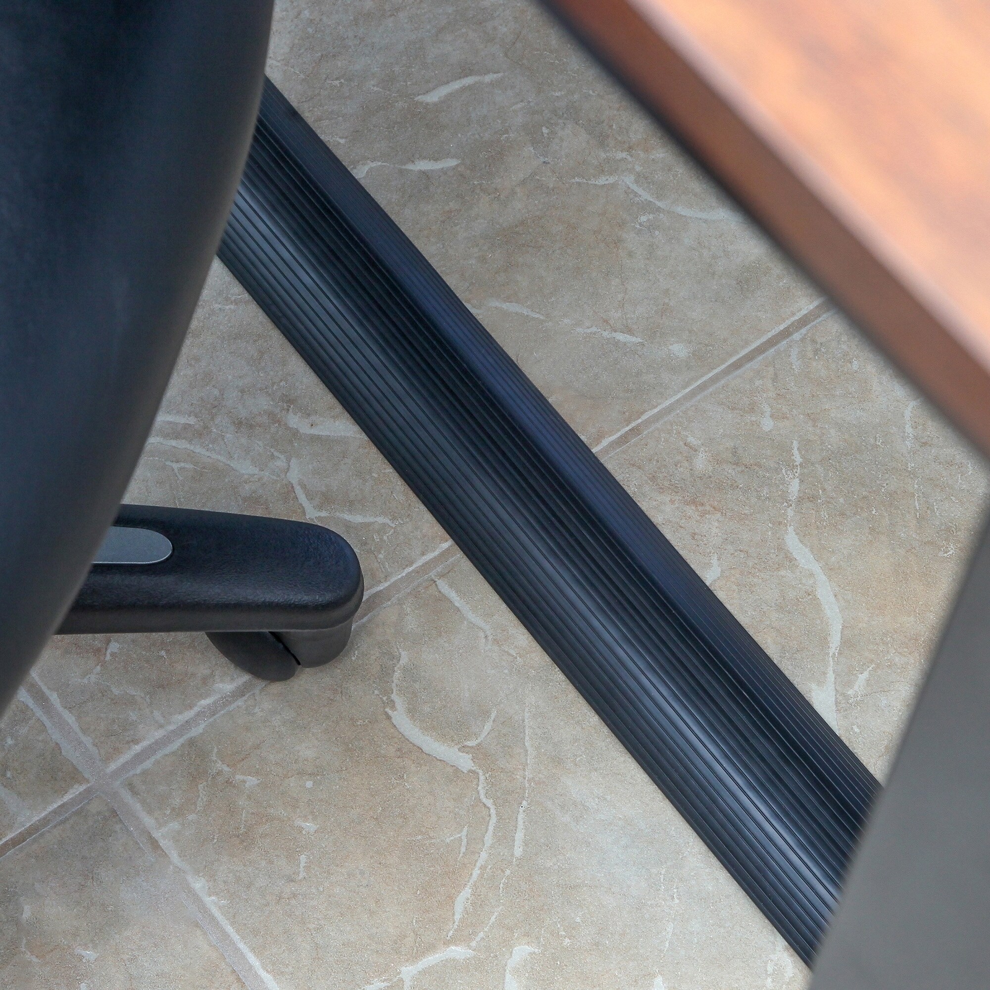 Floor Cable Cover 10 Ft Black Duct Cord Protector Covers Cables Cords Or Wires 3 Channel On Floor 10 Ft Overstock 27871951