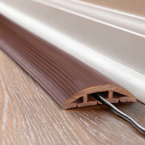 Floor Cord Protector Covers Cables Cords Or Wires 3 Channel For Sidewalks Or Walkways For Home Or Office Doorways 4 Ft Overstock 27871952