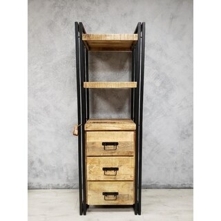 Handmade Mango Wood Tall Rack with Wood Drawers (India) - 71