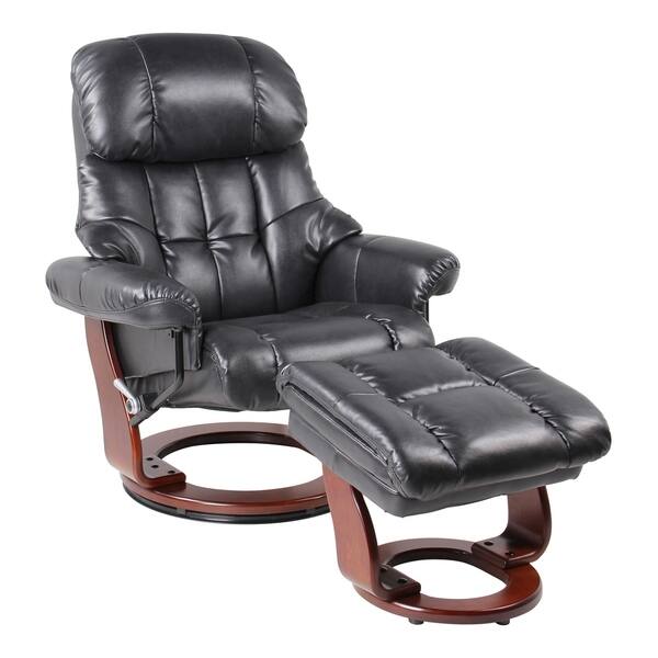 Shop Copper Grove Mee Faux Leather Recliner And Ottoman On Sale