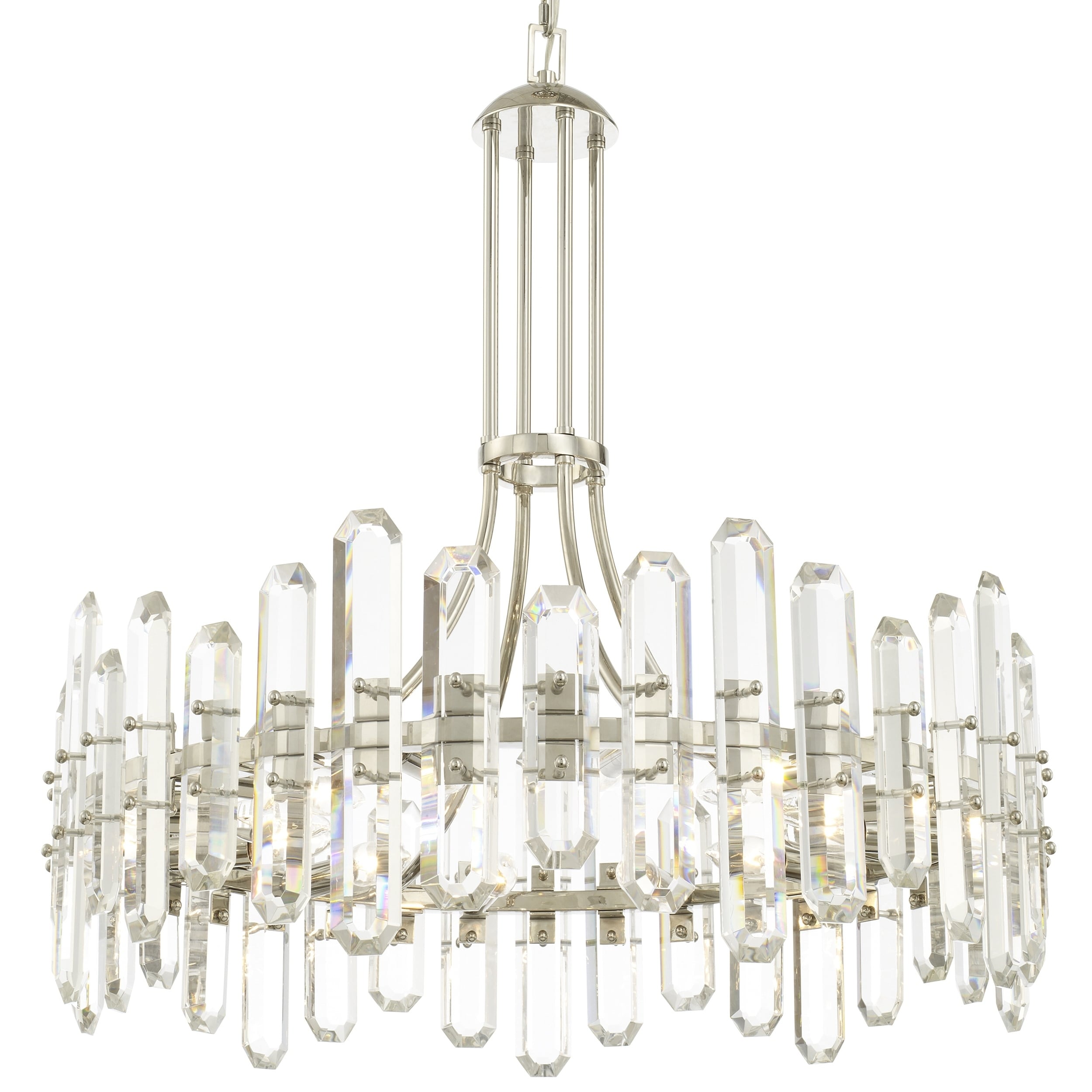 Bolton 12-light Polished Nickel Chandelier - Polished Nickel - Chandeliers For Bedrooms by Overstock.com