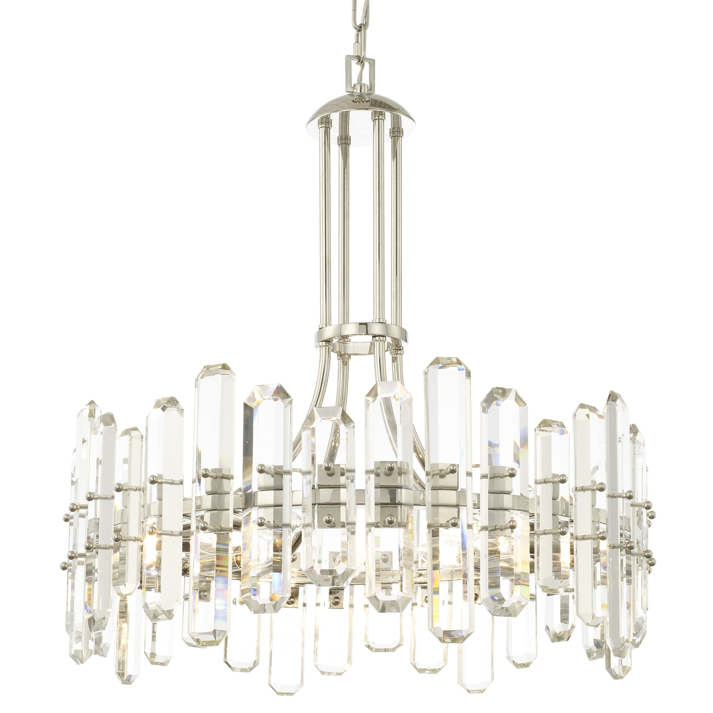 Bolton 6-light Polished Nickel Chandelier - Polished Nickel - Chandeliers For Bedrooms by Overstock.com