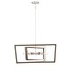 preview thumbnail 1 of 1, Good Lumens 6-Light Brushed Nickel and Corona Bronze Pendant