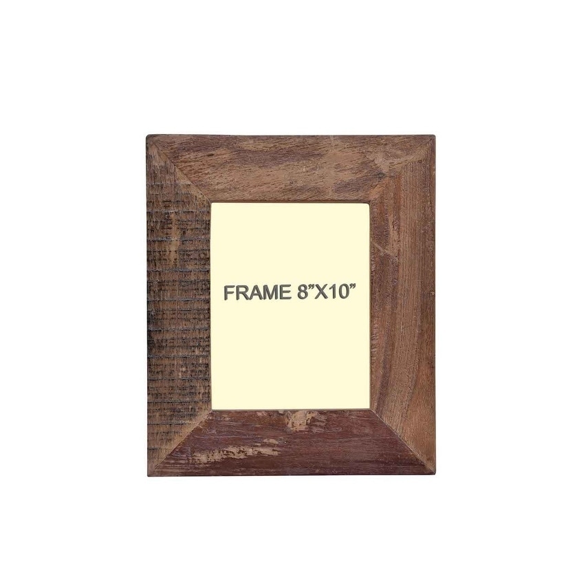 DesignOvation Kieva Solid Wood Picture Framess, Distressed Espresso Brown 11x14