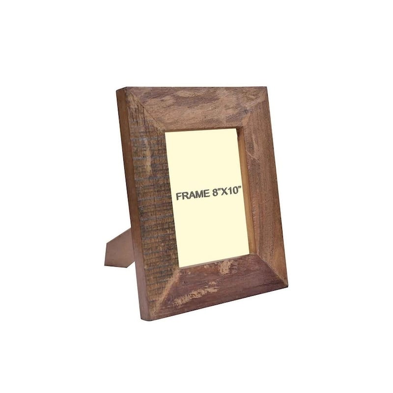 Handmade Distressed Wood Photo Frame (India)