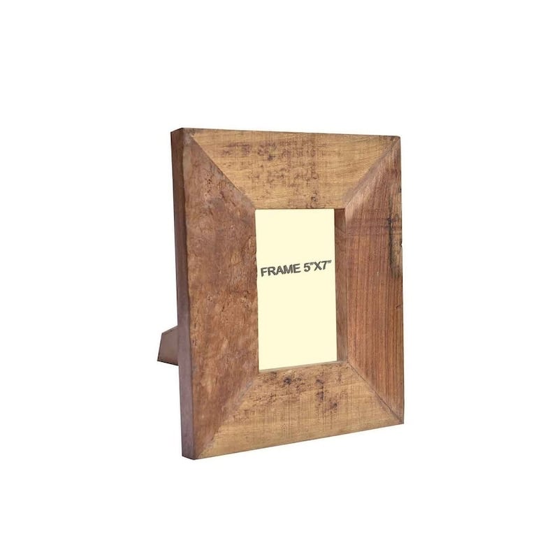 Handmade Distressed Wood Photo Frame (India)