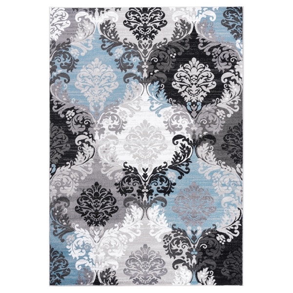 GAD DAISY Collection Ikat Beautiful Transional Multi Color Area Rug - 7'10" X 10'2"