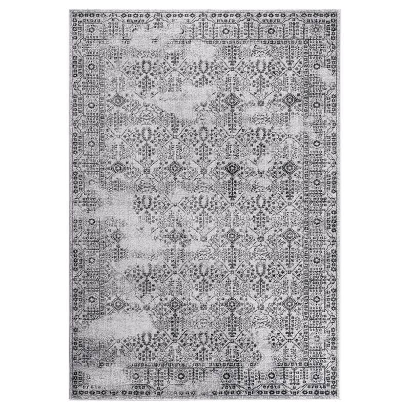 GAD DAISY Collection Garden Chic Classic/Transional L.Gray/D.Gray Rug ...