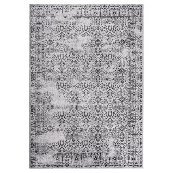 GAD DAISY Collection Garden Chic Classic/Transional L.Gray/D.Gray Rug - 5'3" X 7'6"