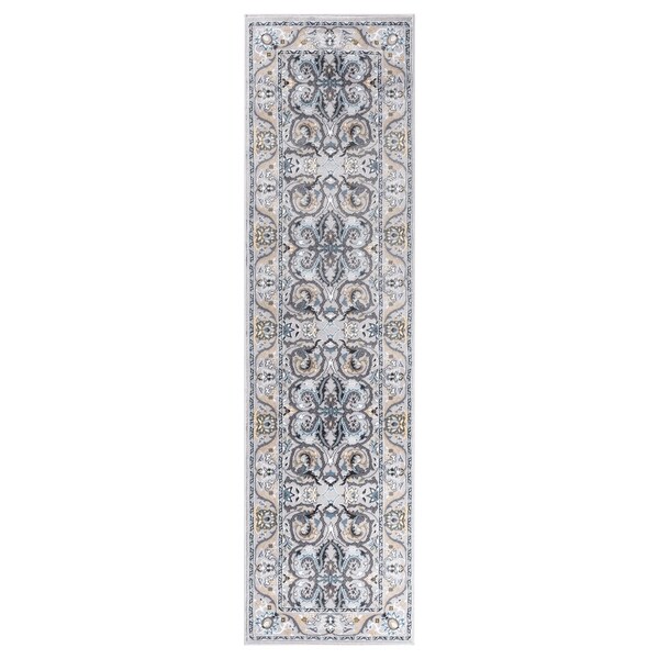 GAD MARIGOLD Collection Kerman Beautiful Classic/Transional Gray Rug - 2'2" X 7'10"