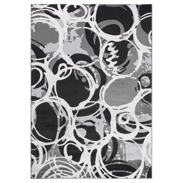 GAD PRIMROSE Collection Motion Beautiful Transional Gray Area Rug - 2'2" X 3'