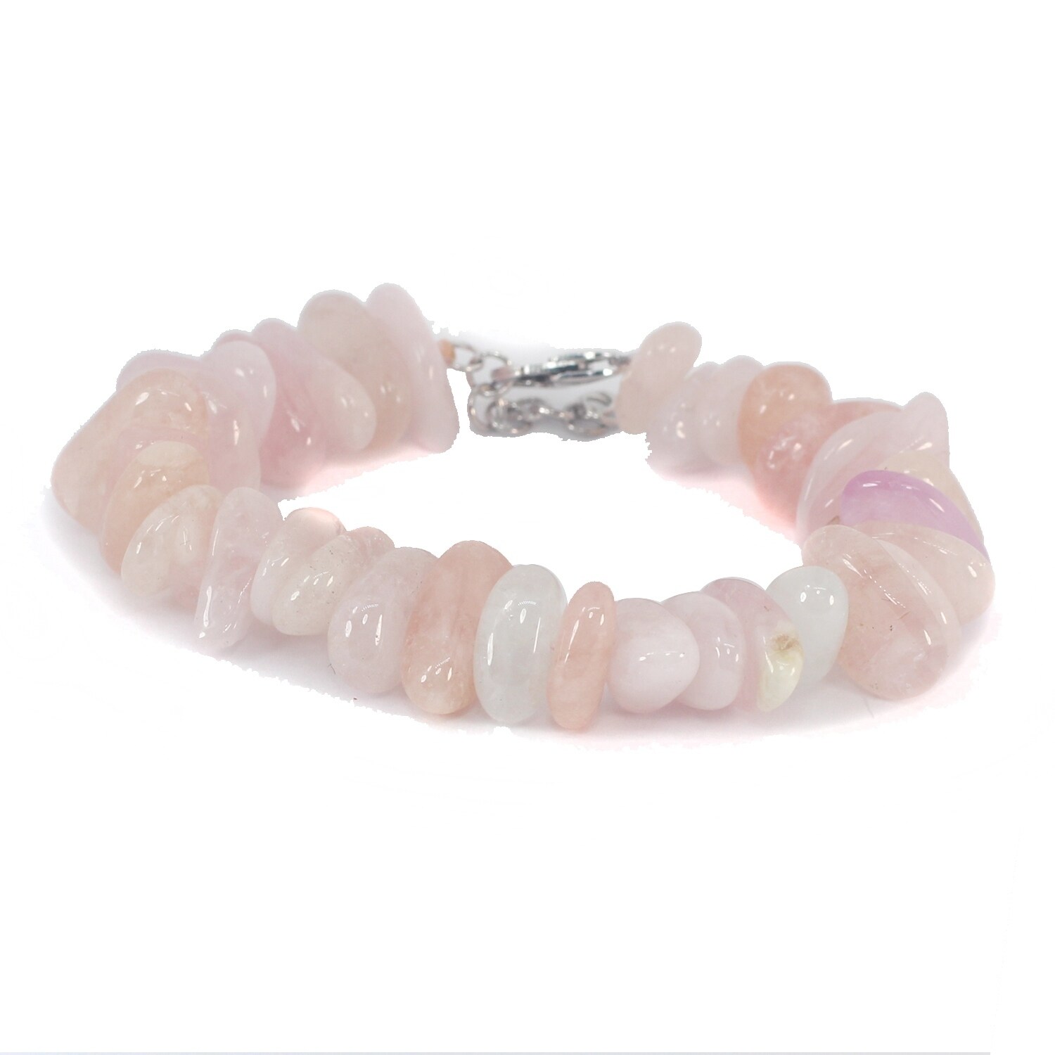 morganite bead bracelet