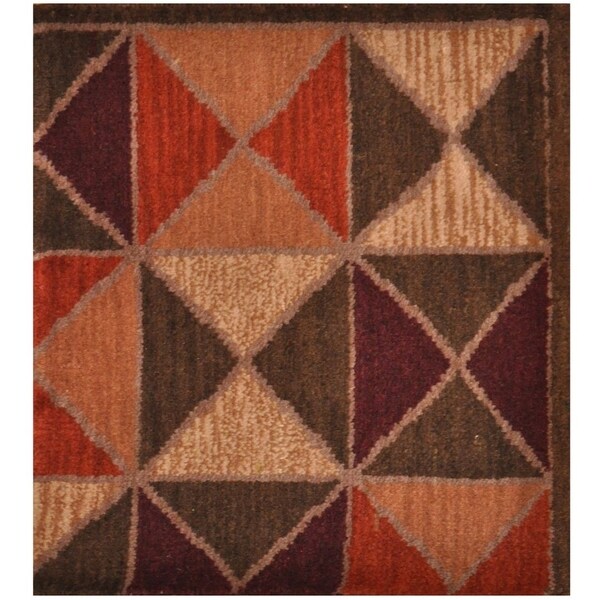 Handmade One-of-a-Kind Tibetan Wool Rug (India) - 1'3 x 2'