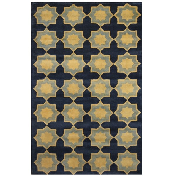 Handmade One-of-a-Kind Tibetan Wool Rug (India) - 5'1 x 8'