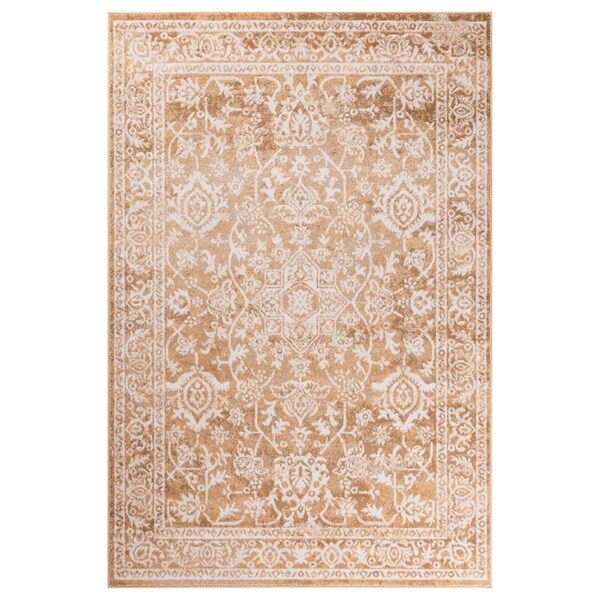 GAD Eden Beige Transitional Design Area Rug with Modern Stylish Look. - 2'2" X 7'10"