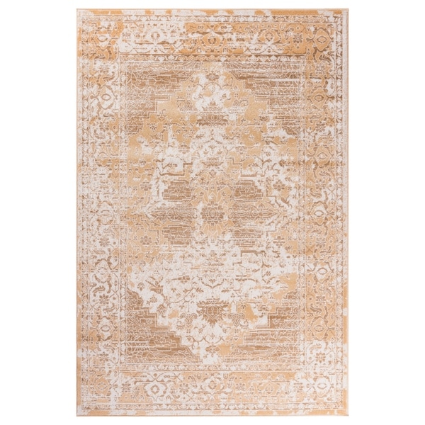 GAD Blossom Beige Transitional Design Rug with Modern Stylish Look - 2'2" X 7'10"