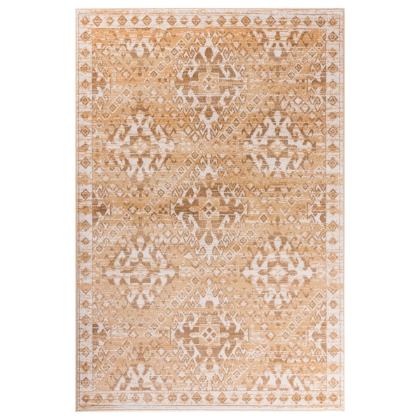 GAD Aztec Beige Transitional Design Rug with Modern Stylish Look. - 5'3" X 7'6"
