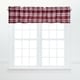 preview thumbnail 1 of 1, Fireside Plaid Hemstitched Cotton Window Curtain Valance Set of 2 - 15.5 x 72