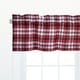 preview thumbnail 2 of 1, Fireside Plaid Hemstitched Cotton Window Curtain Valance Set of 2 - 15.5 x 72