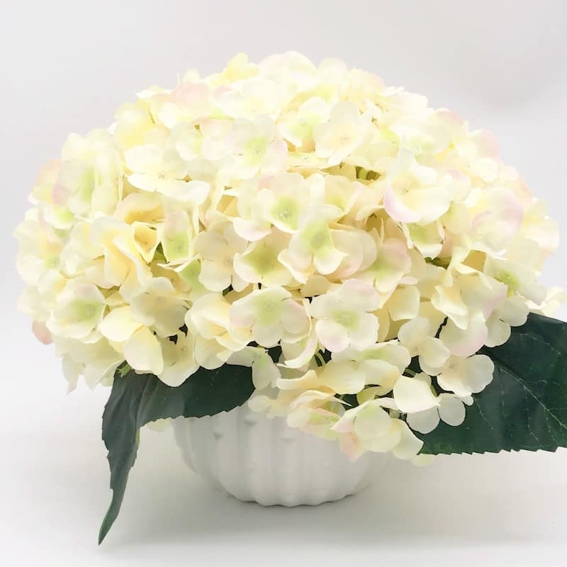 Enova Home Aritificail Flowers Fake Silk Blush Hydrangea Flowers ...