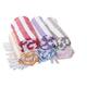 Porch & Den Kelsi Striped Cotton Fringed Oversized Turkish Beach Towel - 40"x70"