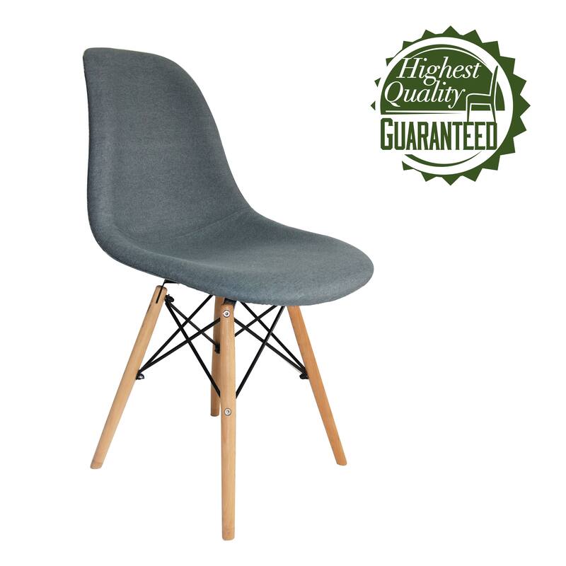 Porthos Home Haig Modern Dining Chairs, Fabric & Beech Wood, Set of 2