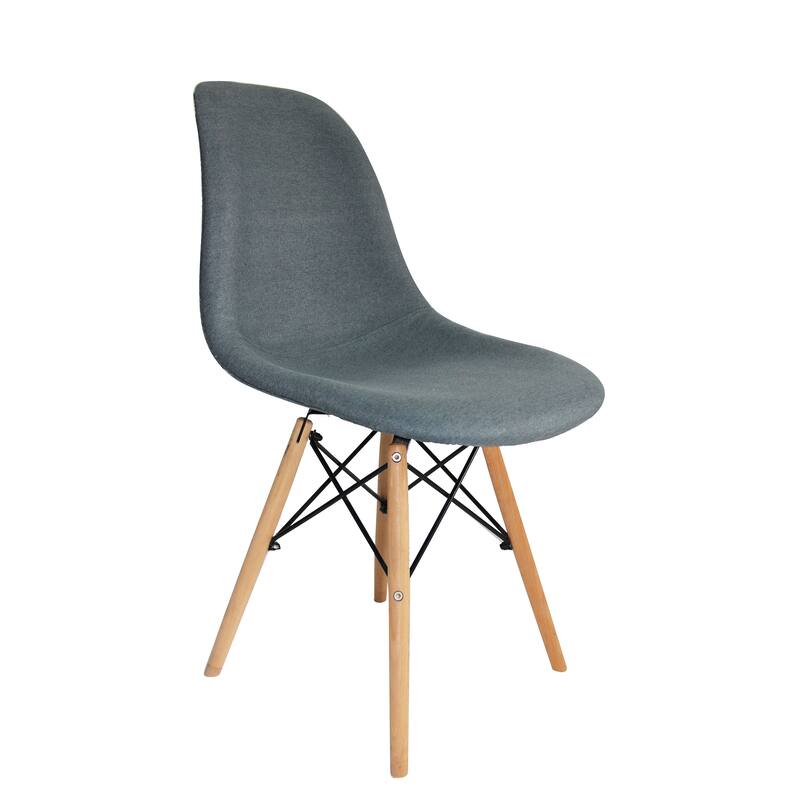 Porthos Home Haig Modern Dining Chairs, Fabric & Beech Wood, Set of 2