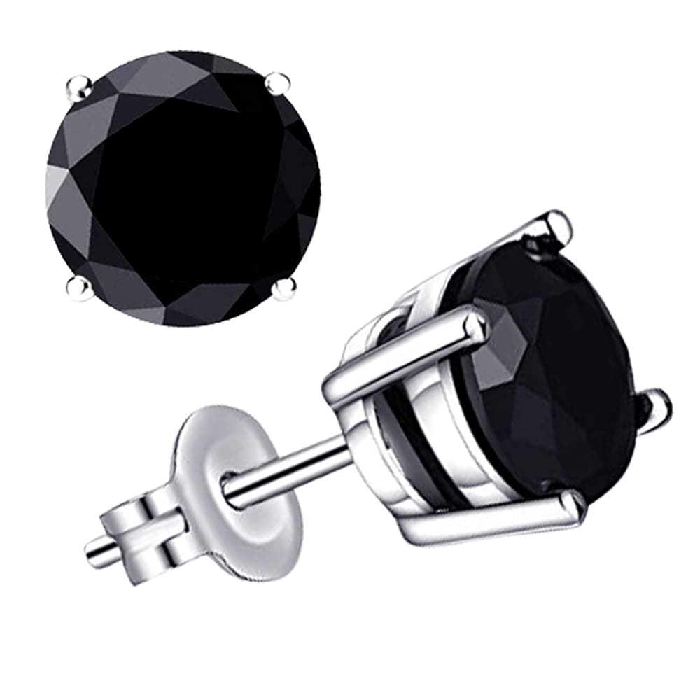 Sterling Silver Jewelry By CS-DB Smooth Ball Bead Round Clear CZ Seperatable Long Chain Party Stud Earrings