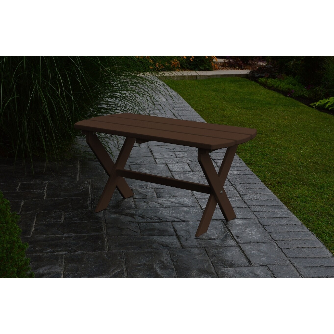 *Poly Furniture Wood* OVAL FOLDING END TABLE *TROPICAL LIME GREEN COLOR*