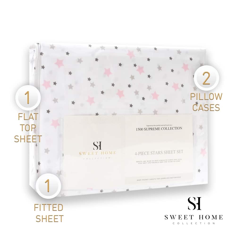 Stars Bed Sheet Set by Sweet Home Collection
