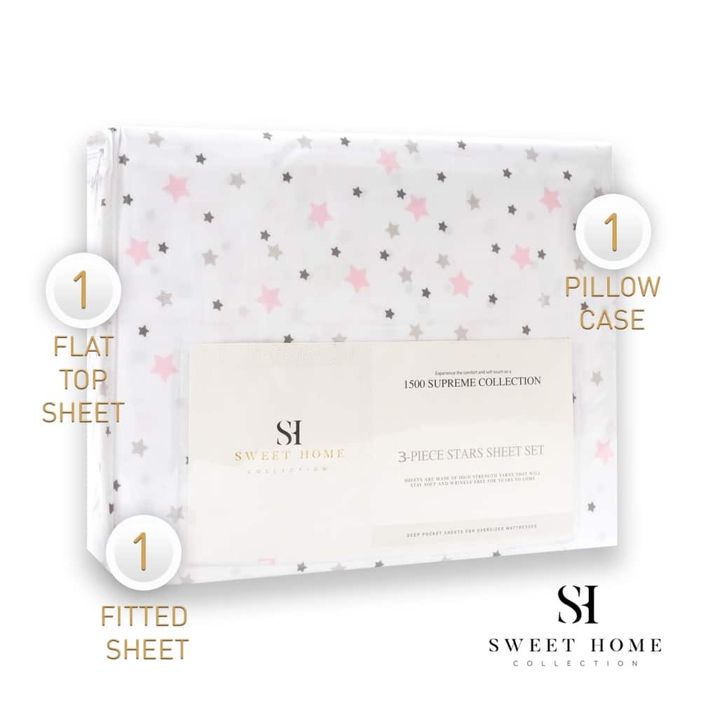 Stars Bed Sheet Set by Sweet Home Collection
