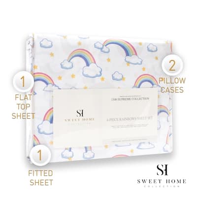 Rainbows Sheet Set by Sweet Home Collection - Multi