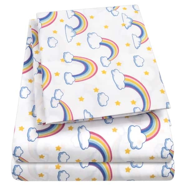 slide 2 of 8, Rainbows Sheet Set by Sweet Home Collection - Multi