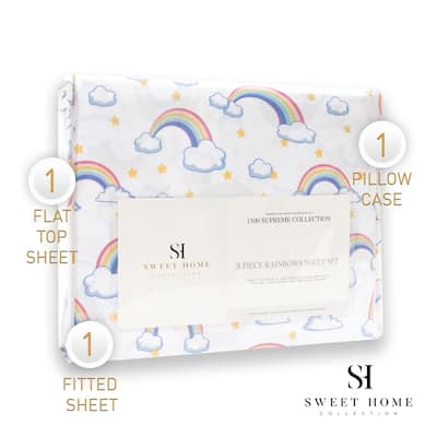 Rainbows Sheet Set by Sweet Home Collection - Multi